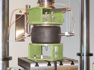 Сервогидравлическая испытательная машина: циклическое испытание пружин при температуре - детальный снимок